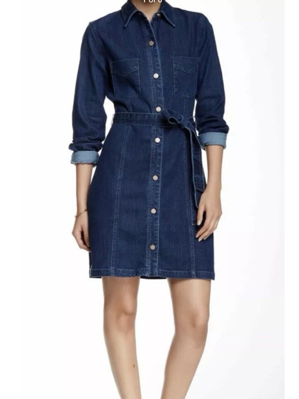 Sanctuary Western Denim Belted Shirt Dress